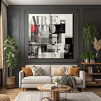 Abstract Digital Art Collage Typography Communication Media