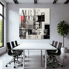 Abstract Digital Art Collage Typography Communication Media