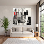 Abstract Digital Art Collage Typography Communication Media