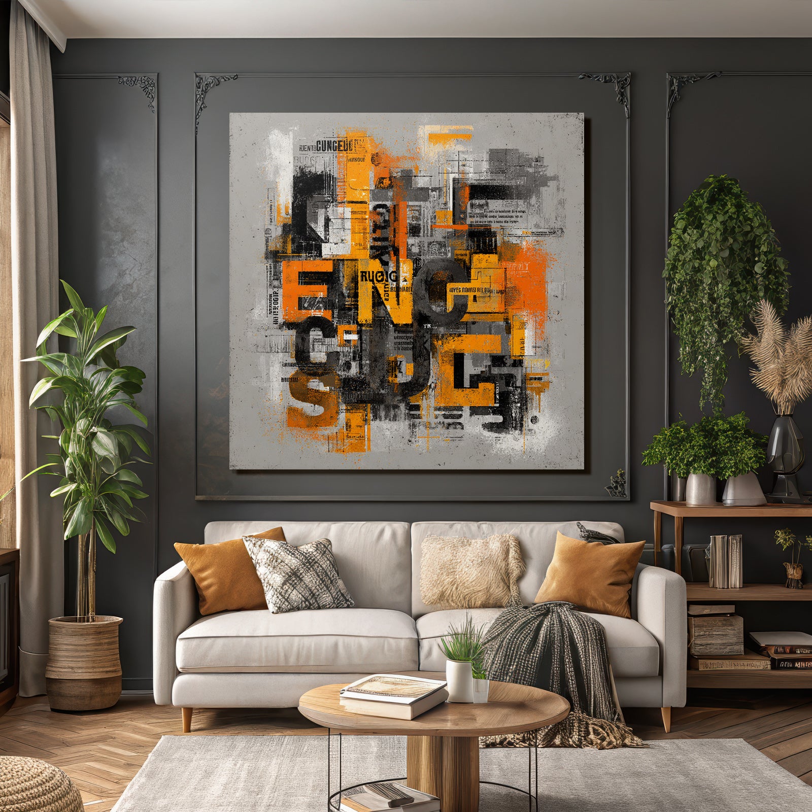 Abstrakte Digitale Kunst Typografie Farbenspiel