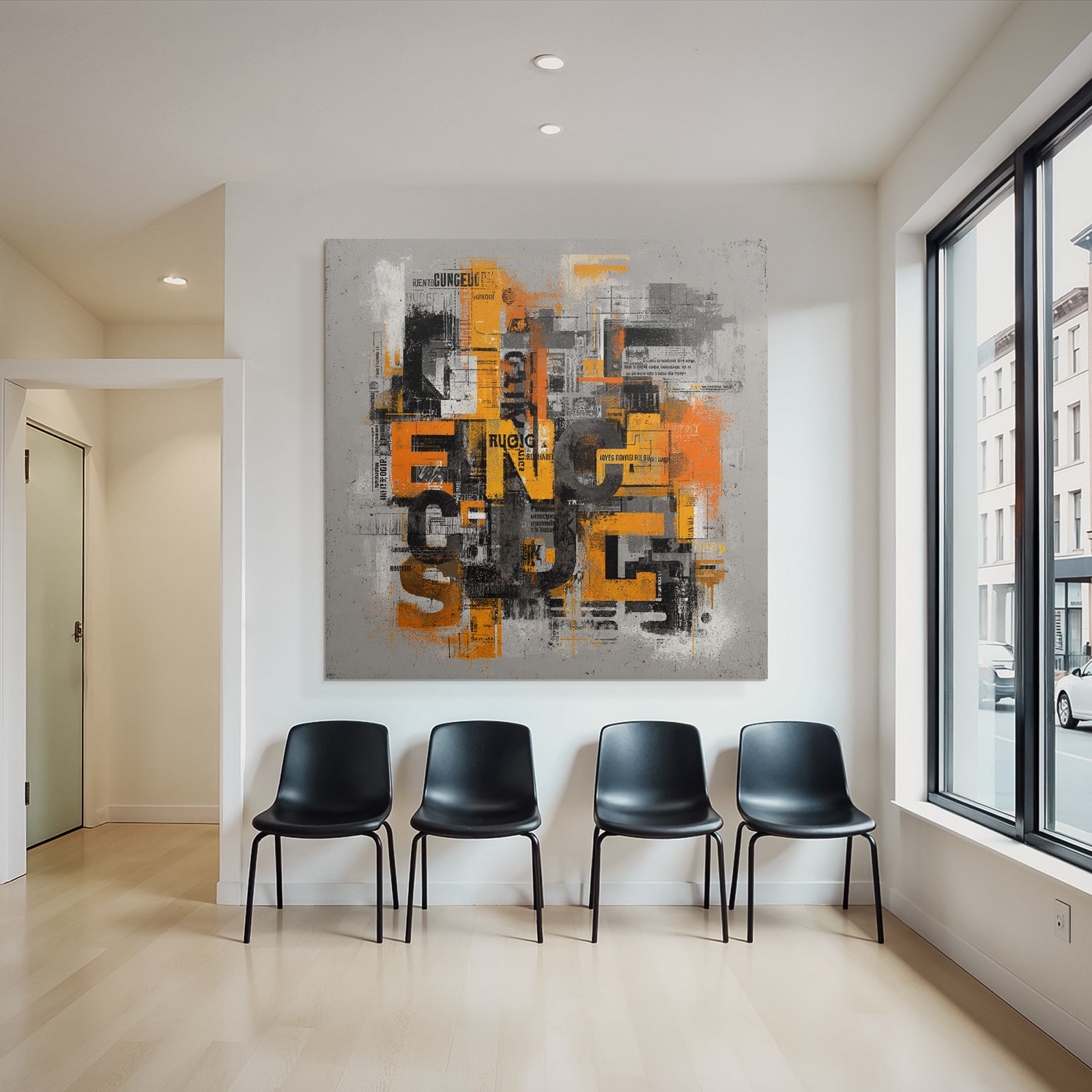 Abstrakte Digitale Kunst Typografie Farbenspiel
