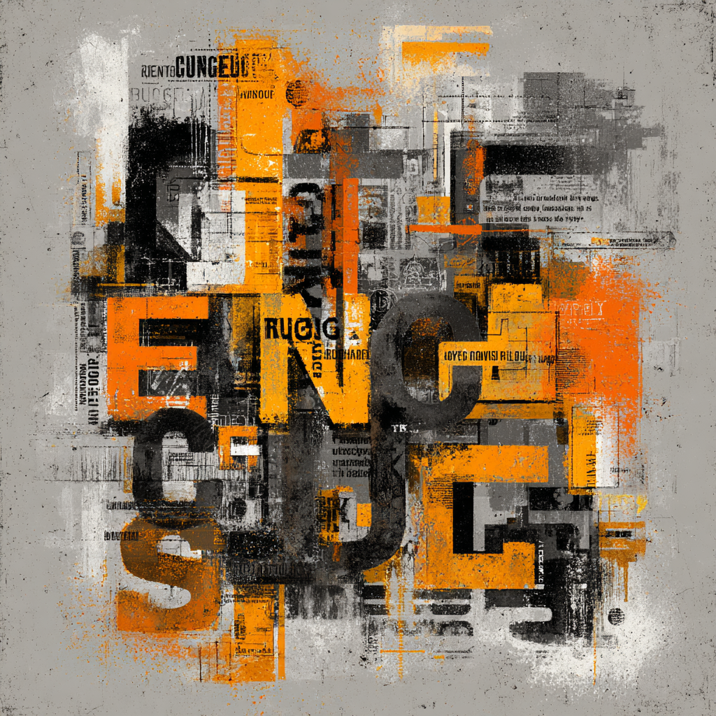 Abstrakte Digitale Kunst Typografie Farbenspiel | Typografische Kunst | Kunstgattungen