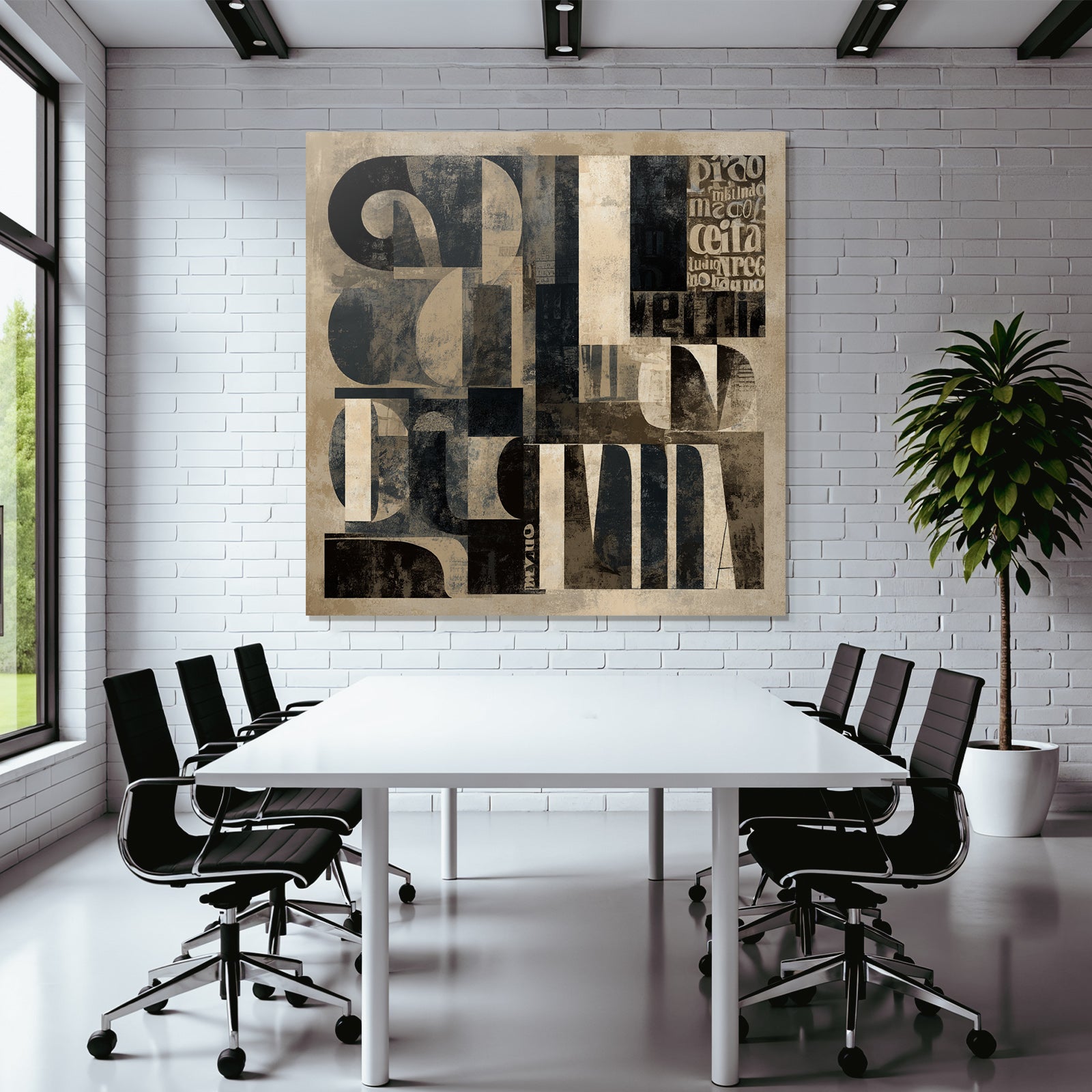 Abstrakte Grafik Design Collage Von Formen Und Buchstaben
