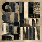 Abstrakte Grafik Design Collage Von Formen Und Buchstaben | Typografische Kunst | Kunstgattungen