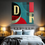 Abstrakte Grafikdesign Geometrische Formen Bold Letter