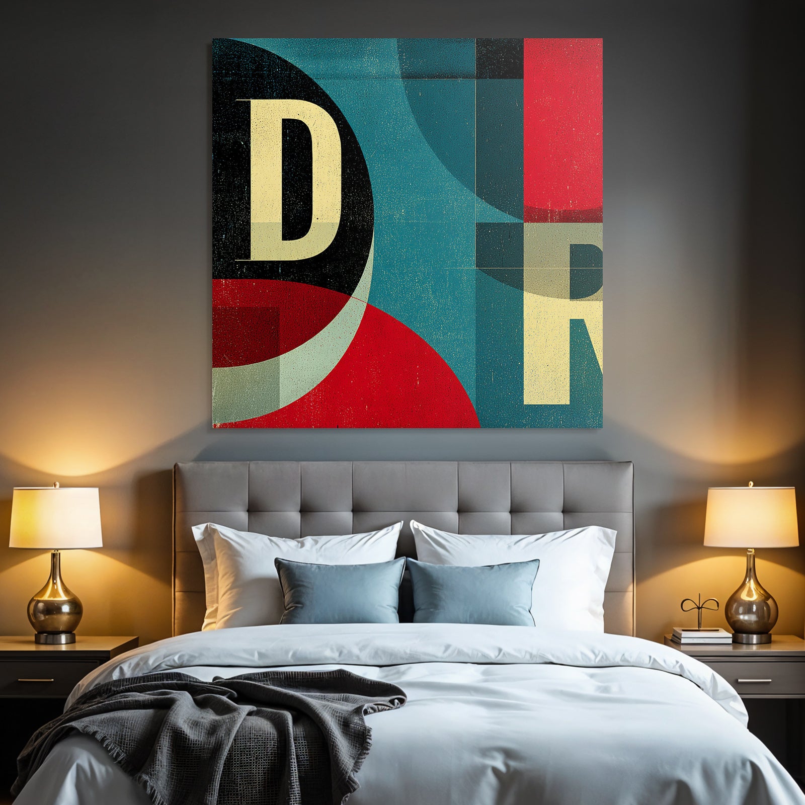 Abstrakte Grafikdesign Geometrische Formen Bold Letter