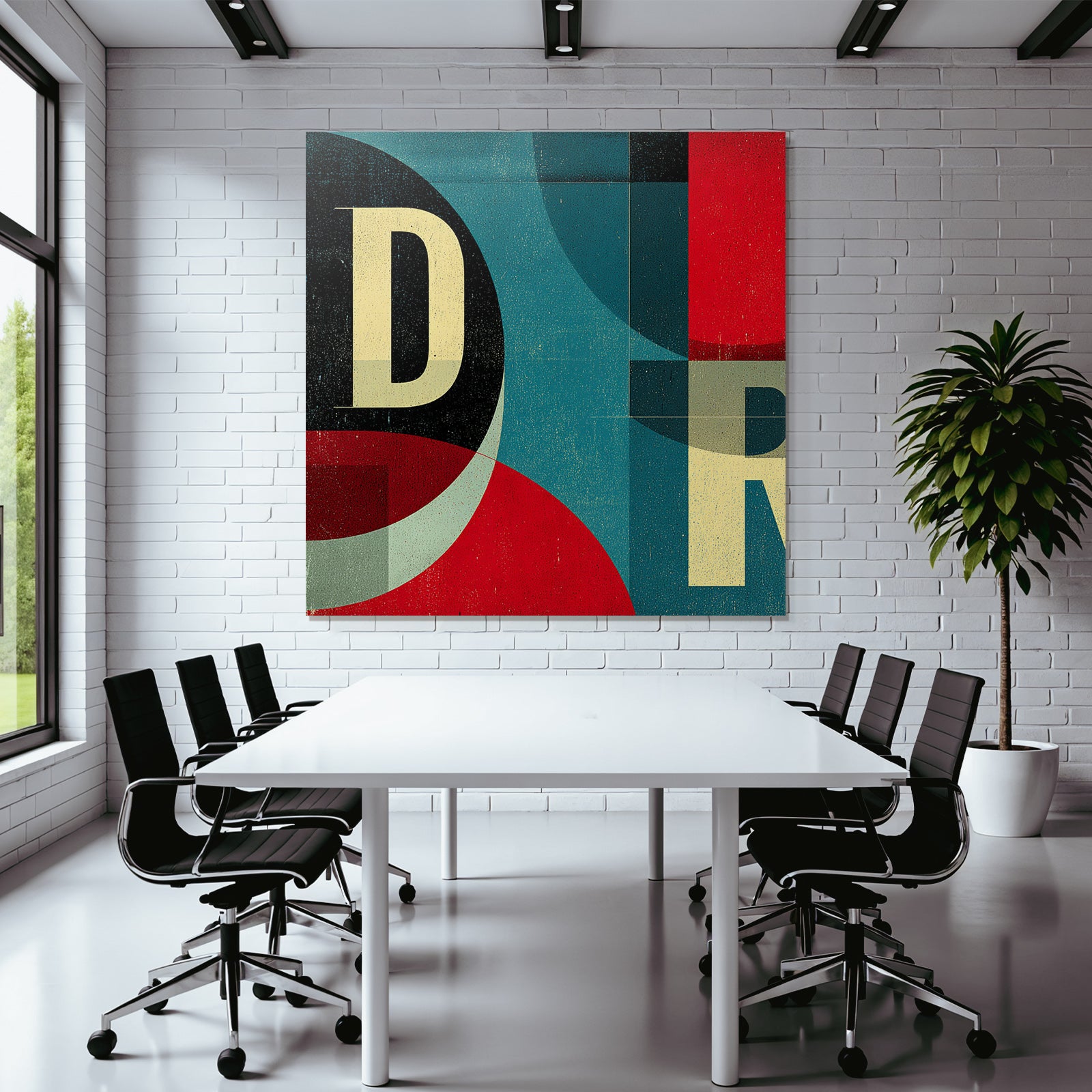 Abstrakte Grafikdesign Geometrische Formen Bold Letter