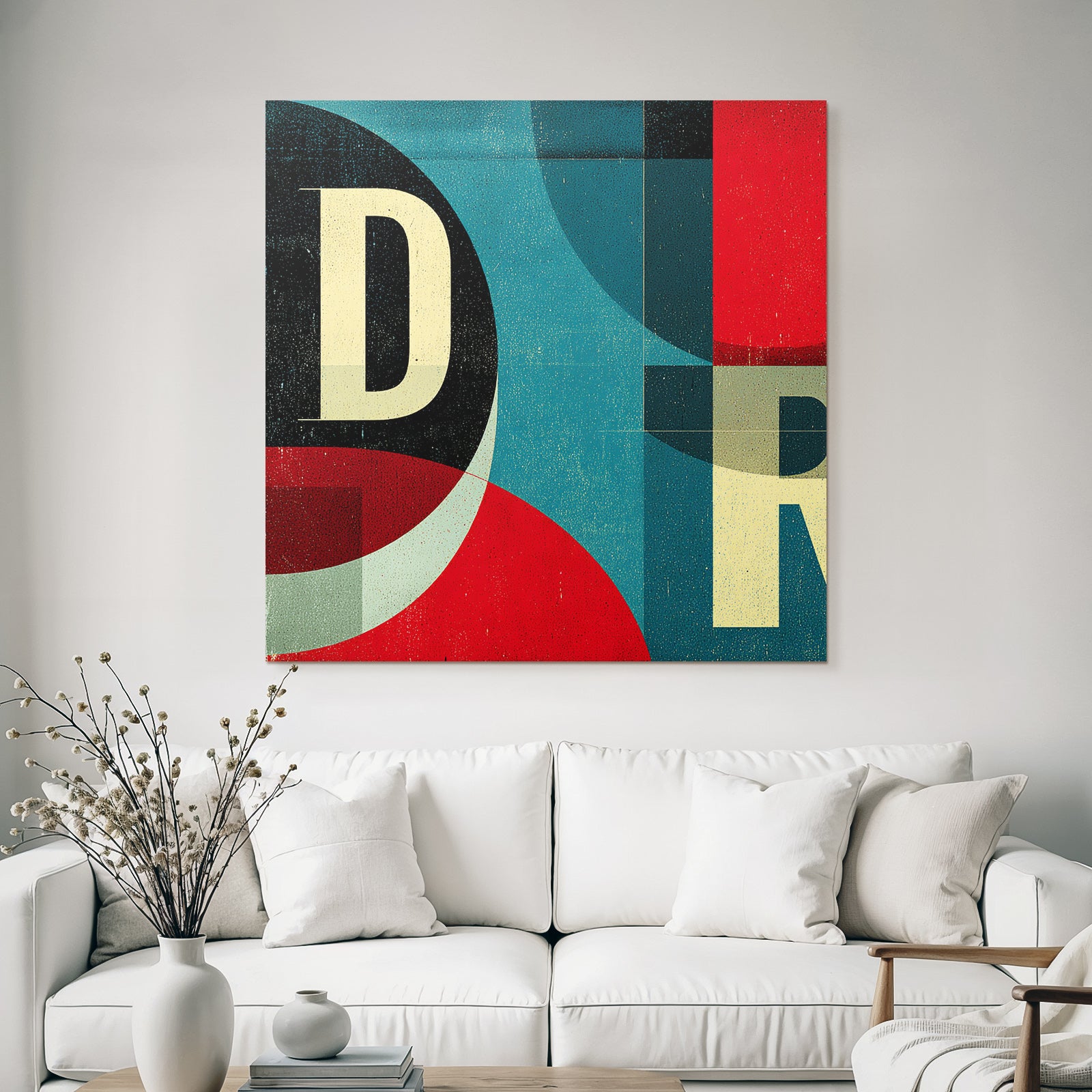 Abstrakte Grafikdesign Geometrische Formen Bold Letter