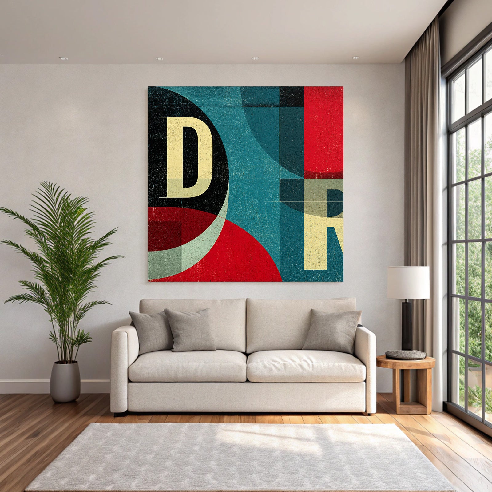 Abstrakte Grafikdesign Geometrische Formen Bold Letter