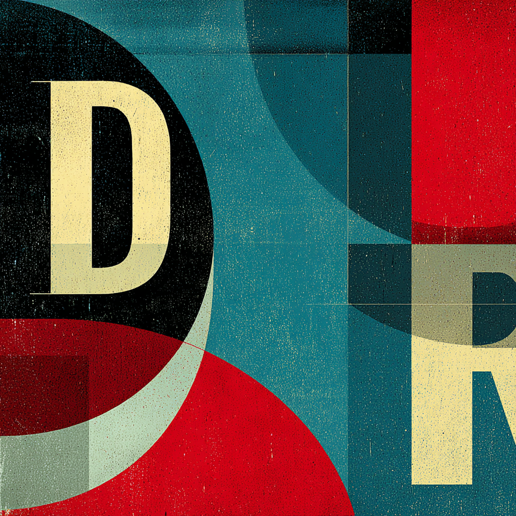 Abstrakte Grafikdesign Geometrische Formen Bold Letter | Typografische Kunst | Kunstgattungen