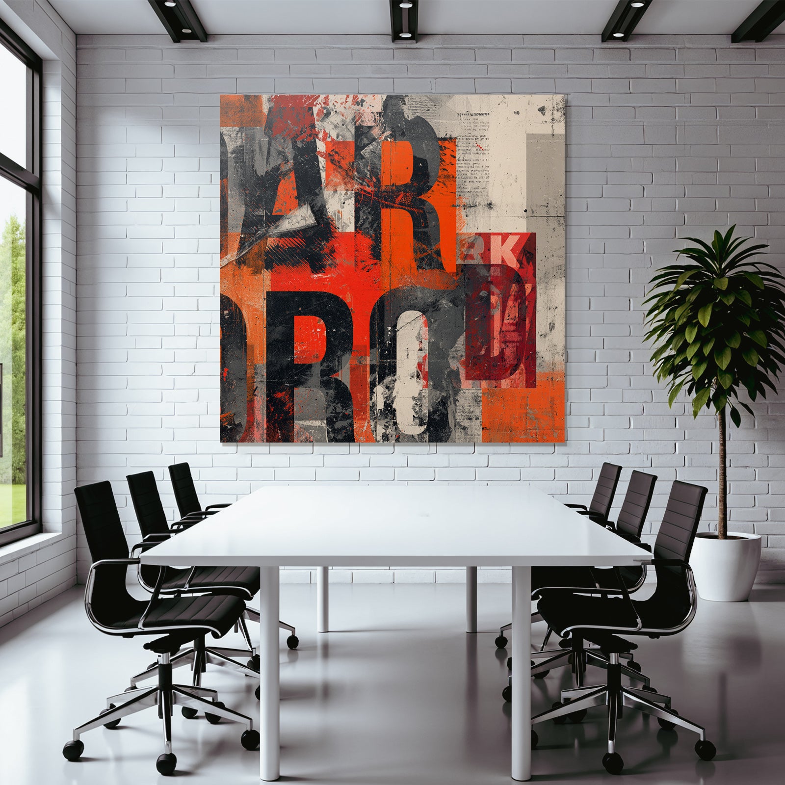 Abstraktes Graphikdesign Mit Fetter Typografie Rot Grau Schwarz