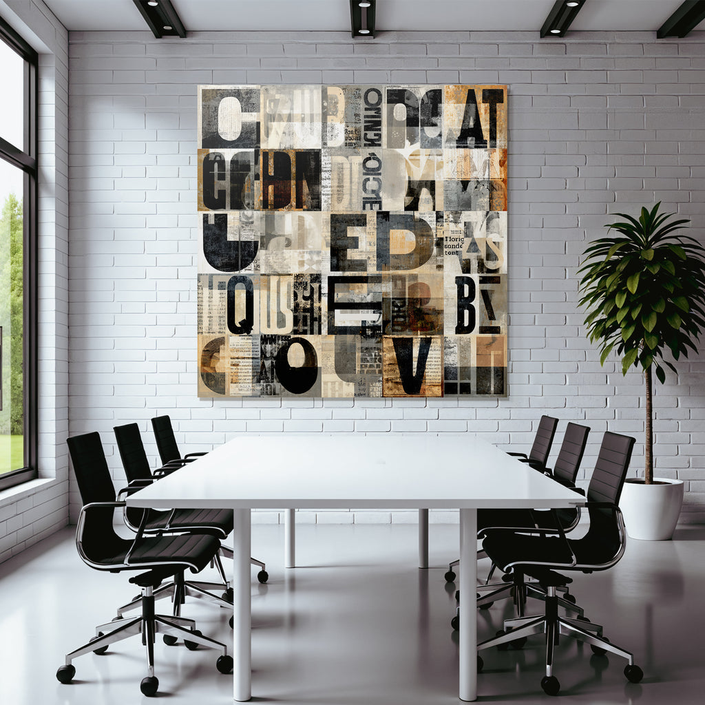 Digitale Collage Typografie Elemente Grid Artistische Modern Komposition