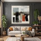 An Abstract Collage of Figures Near the Water