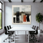 An Abstract Collage of Figures Near the Water