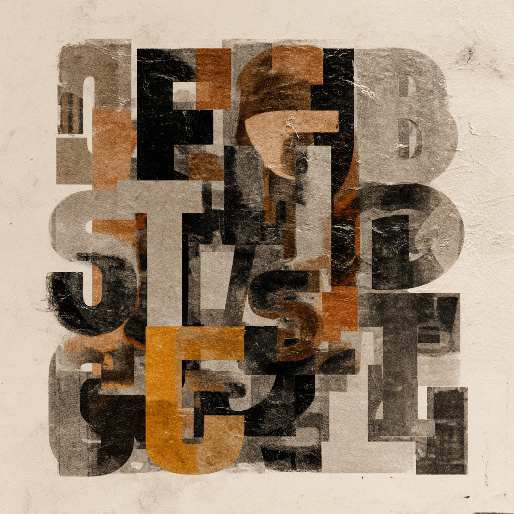 Grafikdesign Typografie Mensch Überlagert Gesamtbild | Typografische Kunst | Kunstgattungen