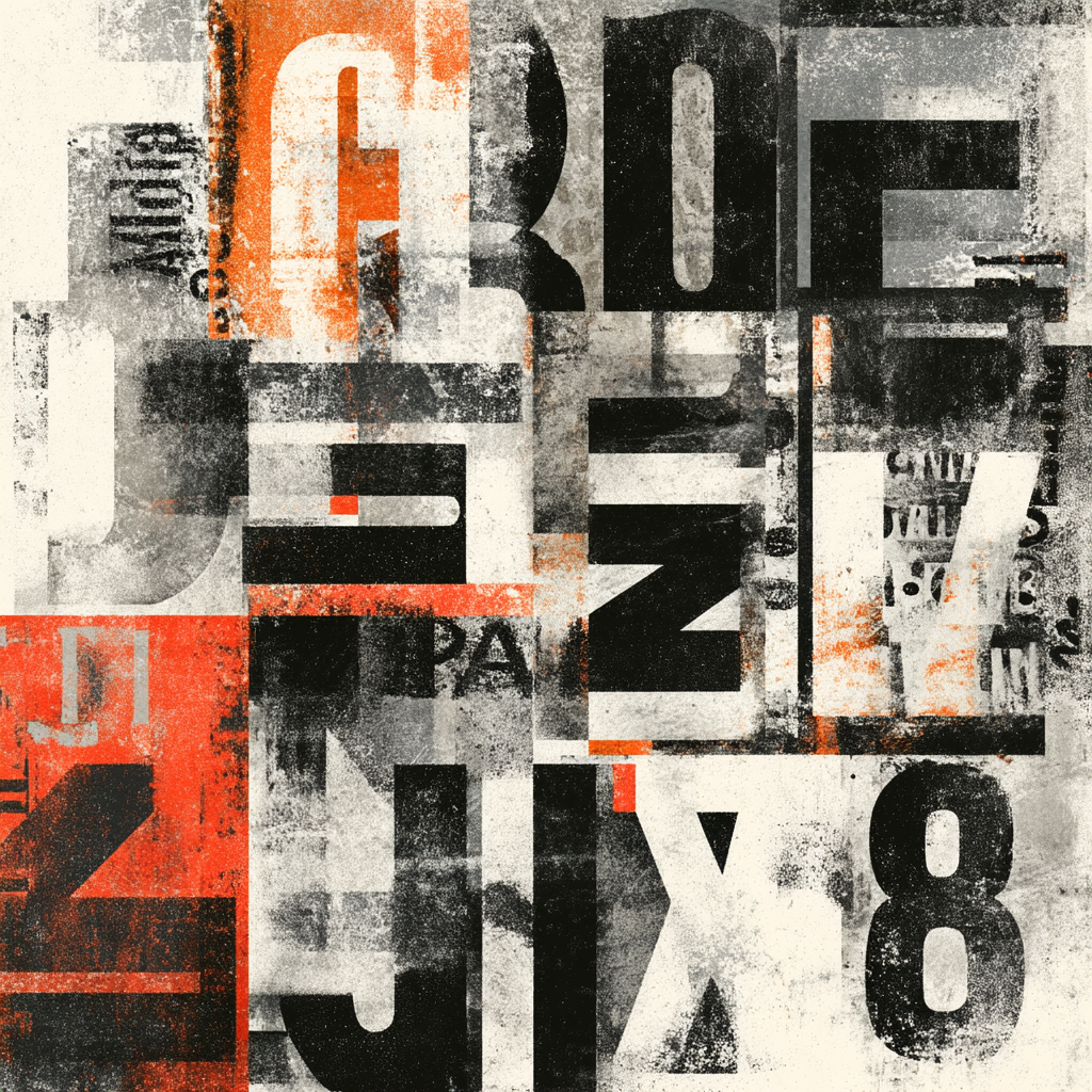 Modern Mit Buchstaben Und Zahlen | Typografische Kunst | Kunstgattungen