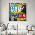 Stylisierte Graphik Artwork Mit Bold Überlapptem Text In Vielen Farben