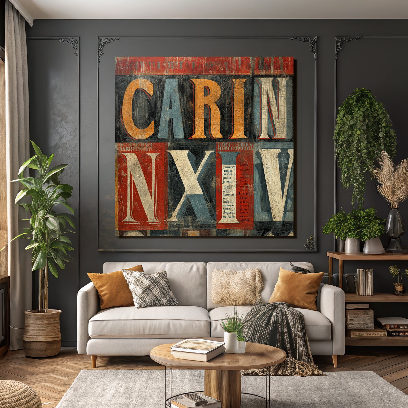 Typografische Collage Vintage Stil Texturen Lateinische Elemente
