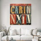 Typografische Collage Vintage Stil Texturen Lateinische Elemente