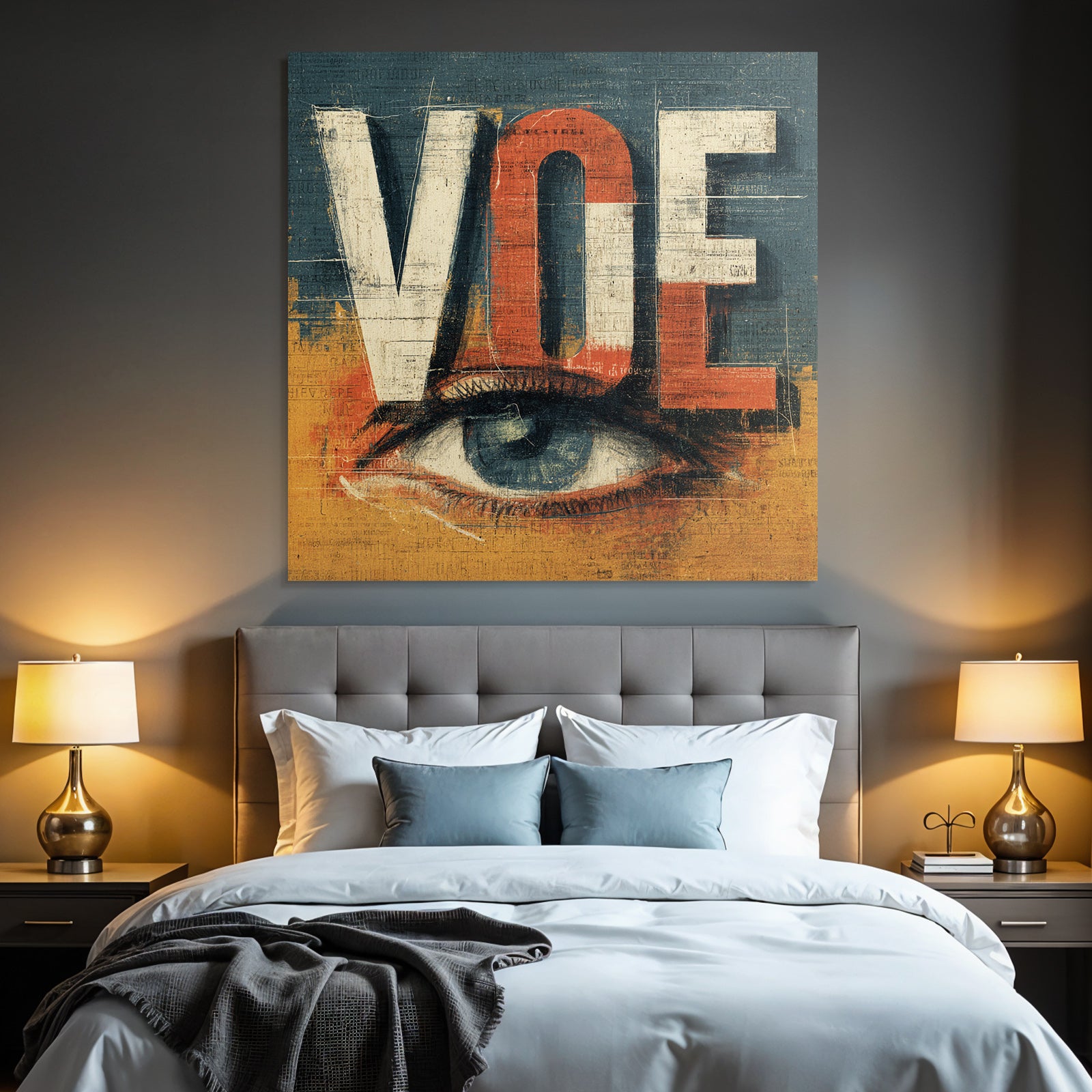 Vö Augenillustration Kunst Mit Farbenfrohem Hintergrund