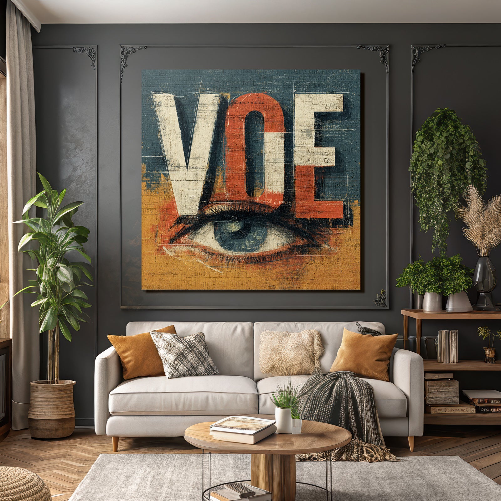 Vö Augenillustration Kunst Mit Farbenfrohem Hintergrund