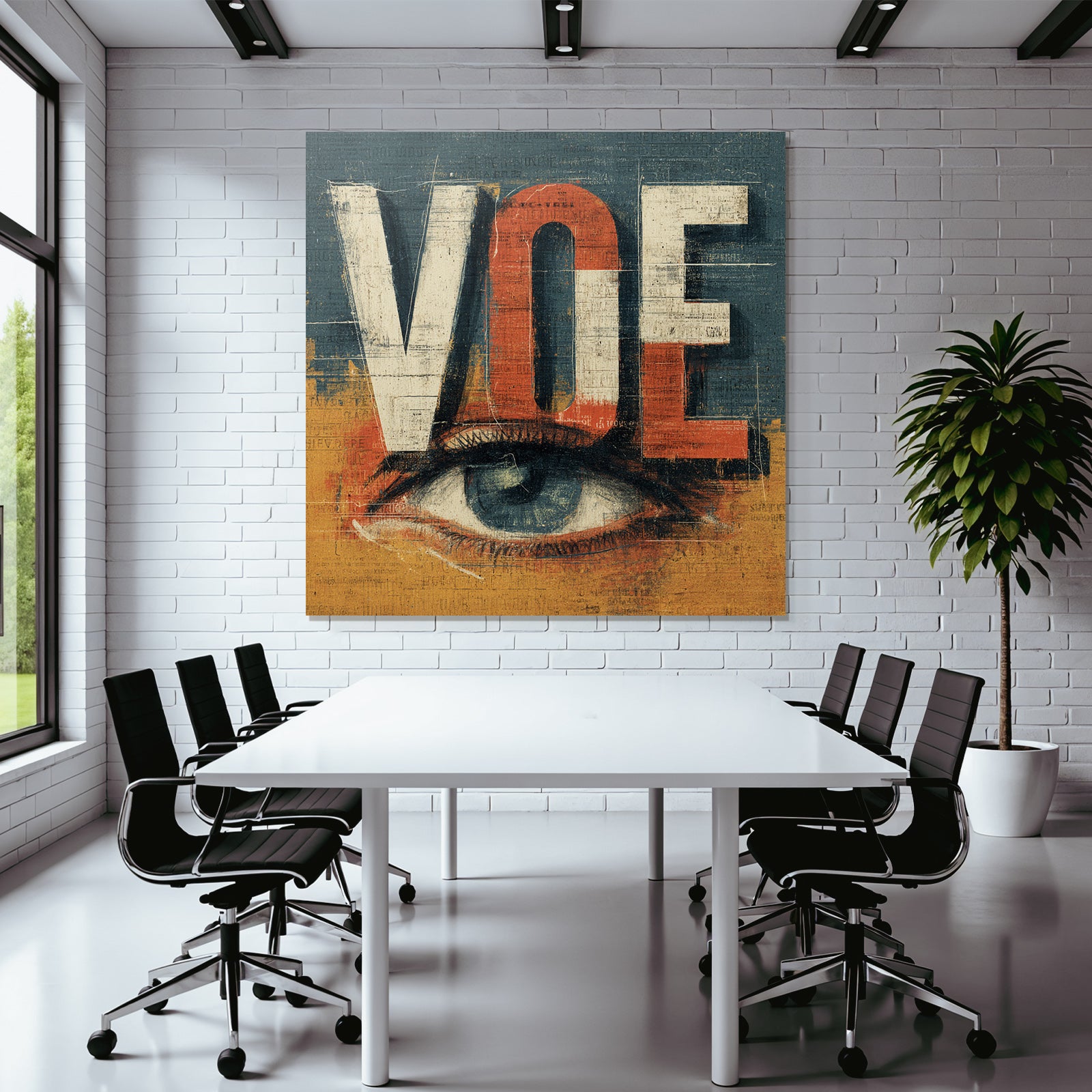 Vö Augenillustration Kunst Mit Farbenfrohem Hintergrund