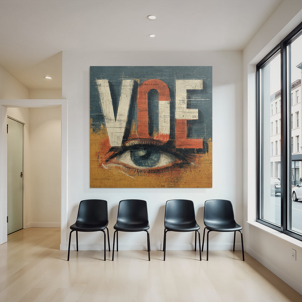 Vö Augenillustration Kunst Mit Farbenfrohem Hintergrund