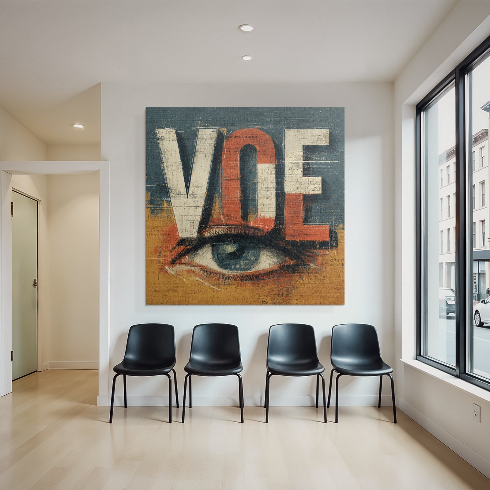 Vö Augenillustration Kunst Mit Farbenfrohem Hintergrund