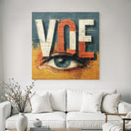 Vö Augenillustration Kunst Mit Farbenfrohem Hintergrund