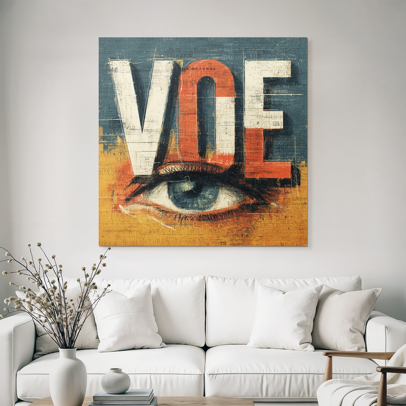 Vö Augenillustration Kunst Mit Farbenfrohem Hintergrund