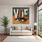 Vö Augenillustration Kunst Mit Farbenfrohem Hintergrund