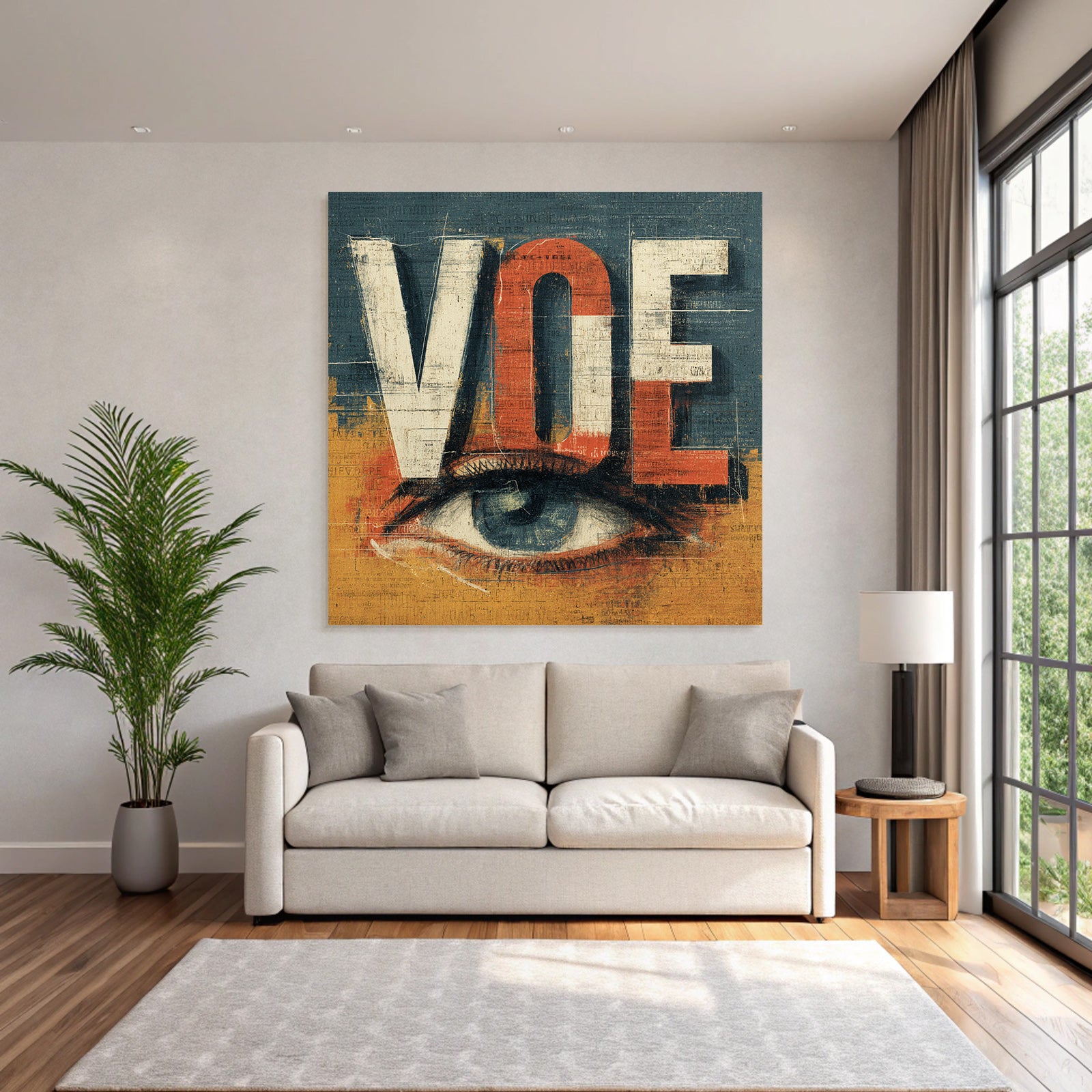 Vö Augenillustration Kunst Mit Farbenfrohem Hintergrund
