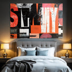 Abstract Design Bold Typography Farbmix Kunstprojekt