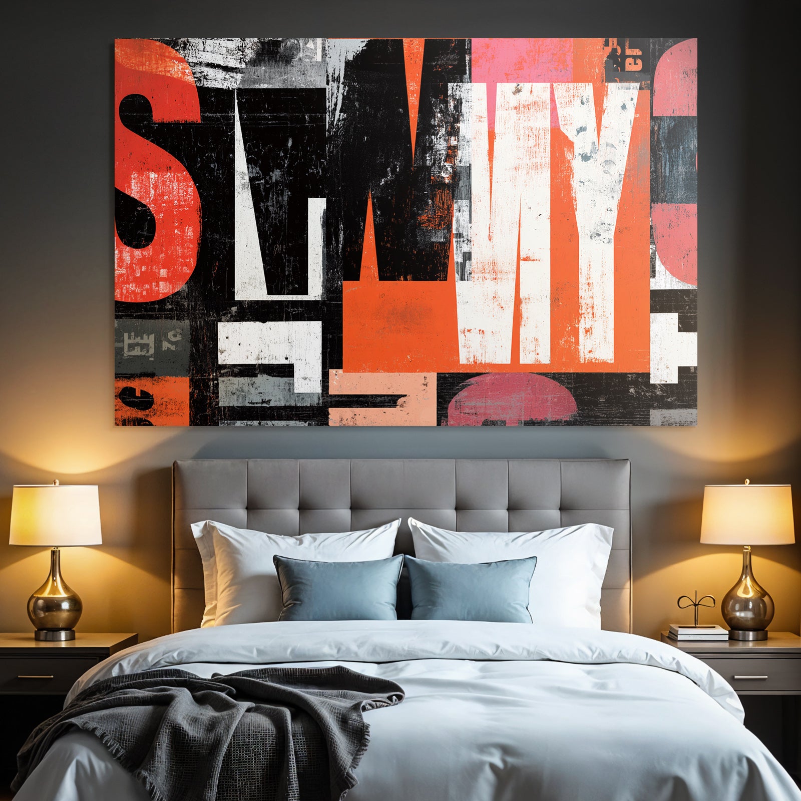 Abstract Design Bold Typography Farbmix Kunstprojekt