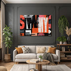 Abstract Design Bold Typography Farbmix Kunstprojekt