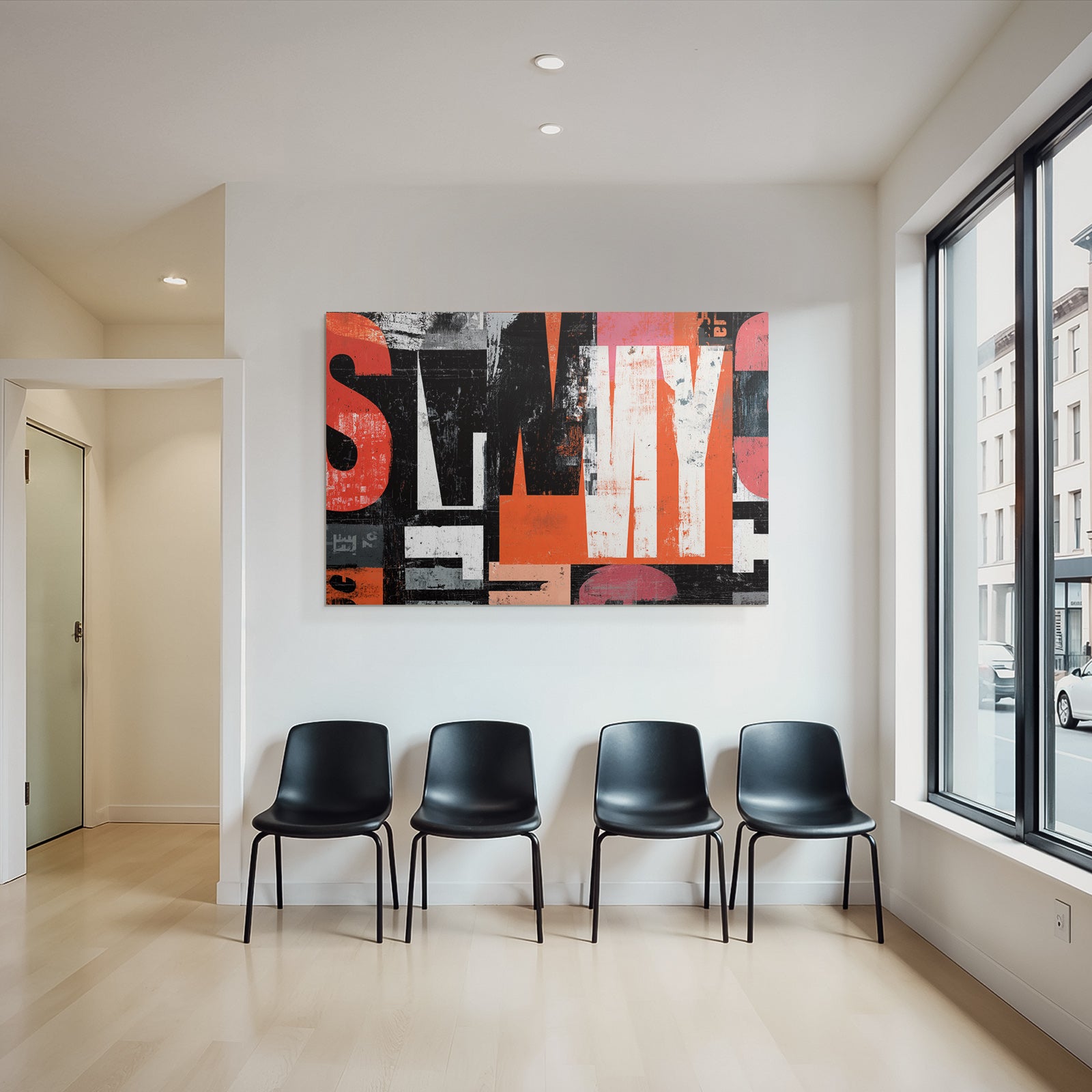 Abstract Design Bold Typography Farbmix Kunstprojekt