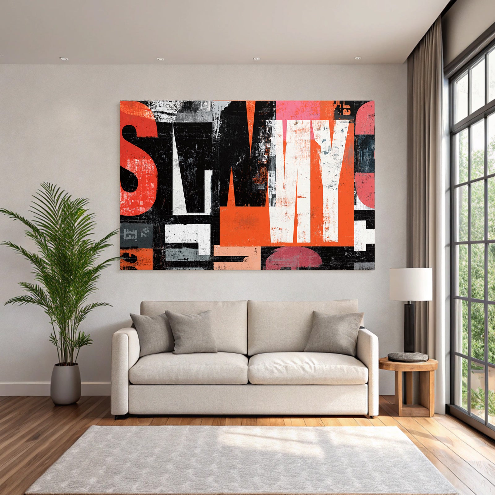 Abstract Design Bold Typography Farbmix Kunstprojekt
