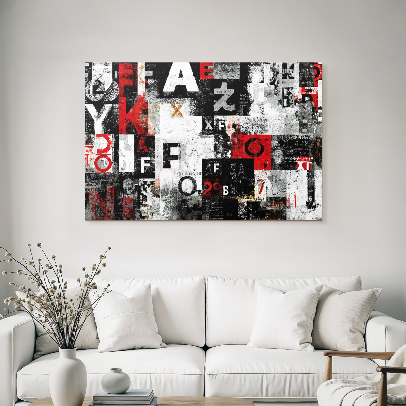Abstract Design Collage Buchstaben Symbole Texturen