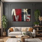 Abstracte Buchstaben Design Farbenspiele