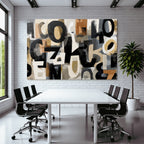 Abstract Art Composition Colorful Letters Colors