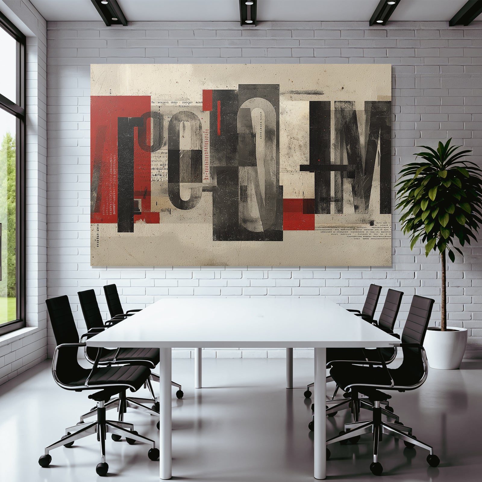 Abstrakte Kunst Collage Rot Schwarz Grau