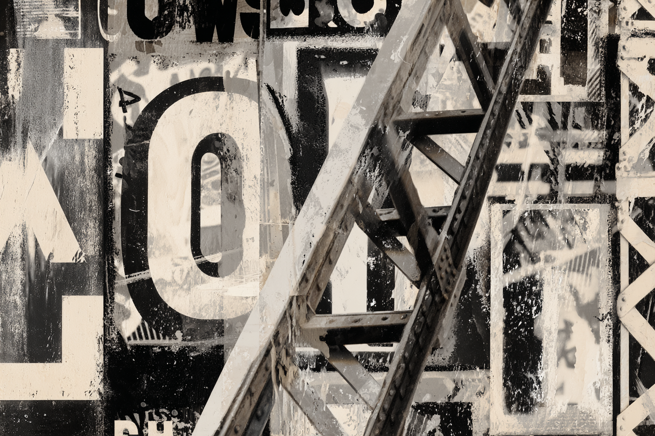Abstrakte Zusammensetzung Typografie Texturen Stadtkunst | Typografische Kunst | Kunstgattungen