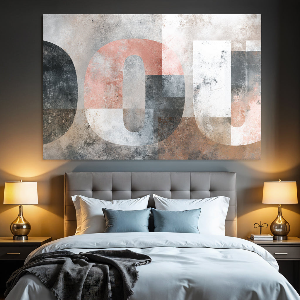 Abstraktes Design Graü Beige Rosa Hintergrund Kunst