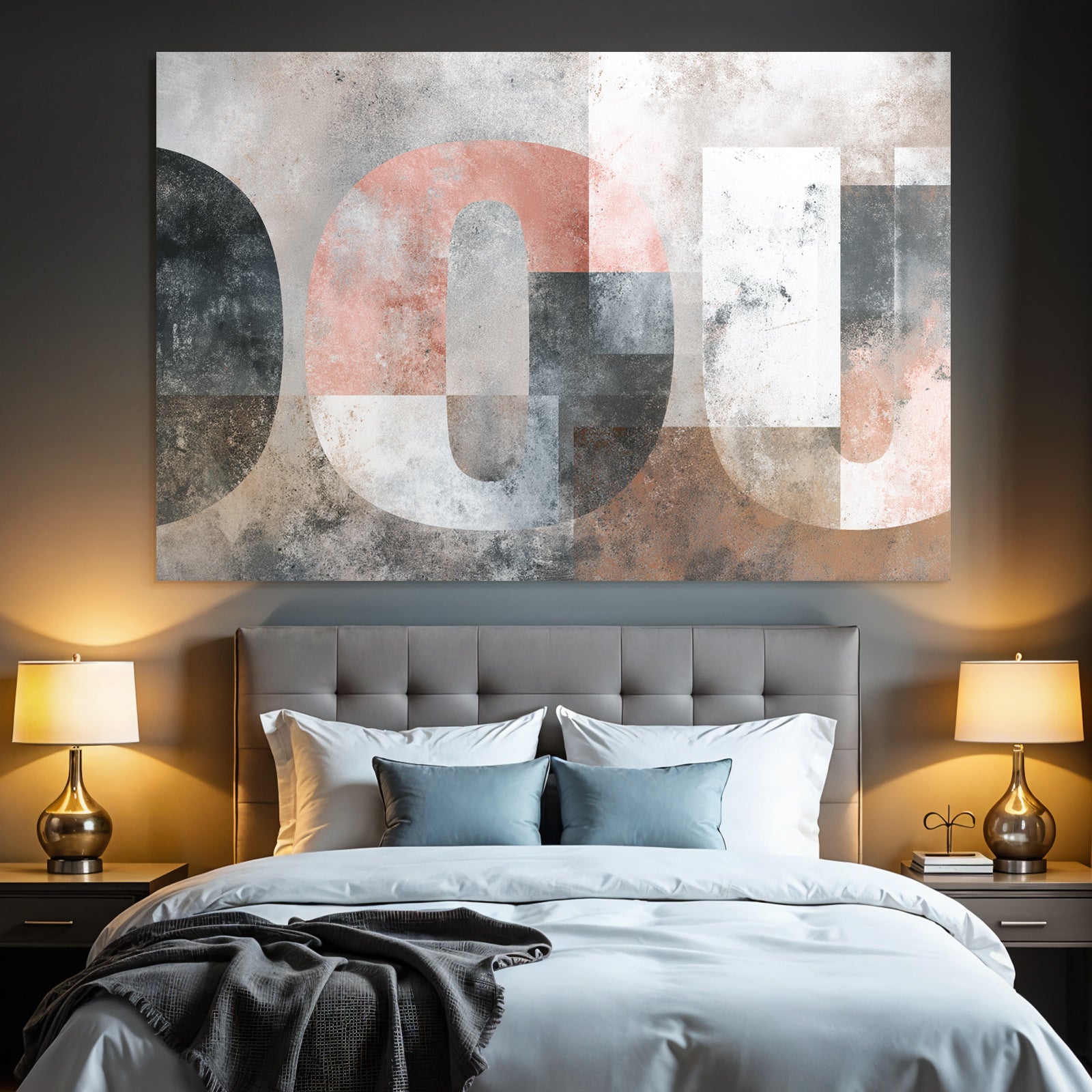 Abstraktes Design Graü Beige Rosa Hintergrund Kunst