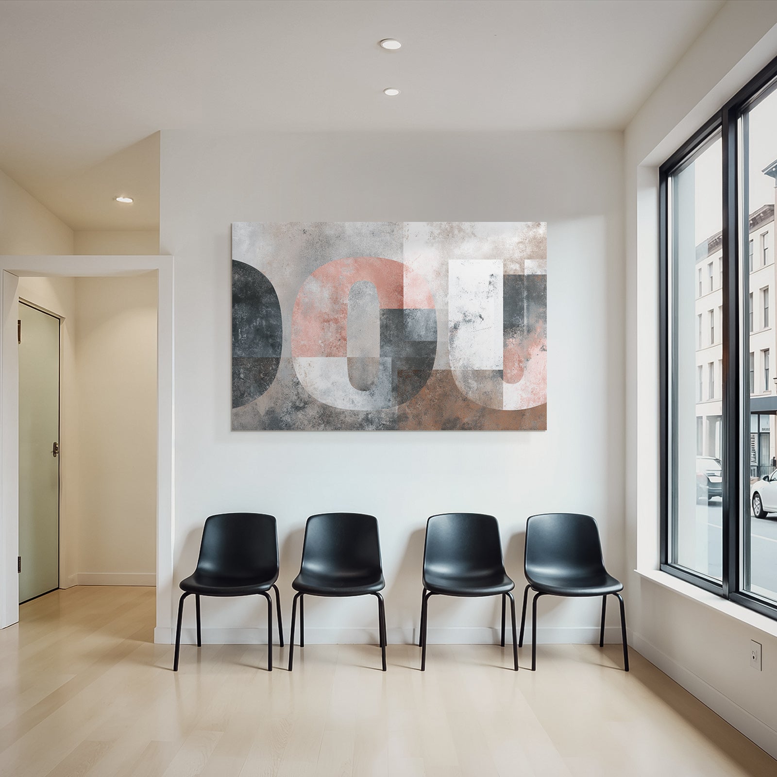 Abstraktes Design Graü Beige Rosa Hintergrund Kunst