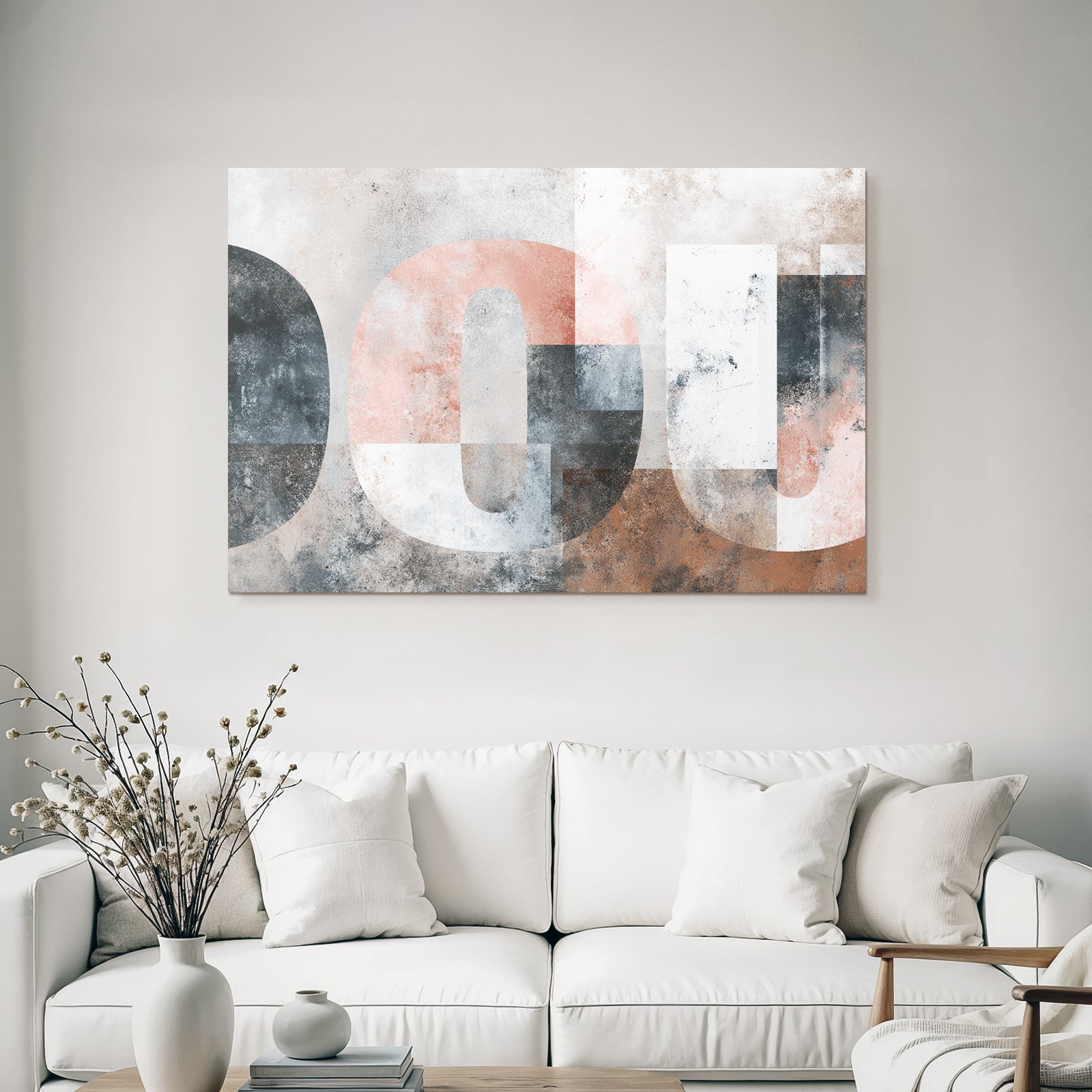 Abstraktes Design Graü Beige Rosa Hintergrund Kunst