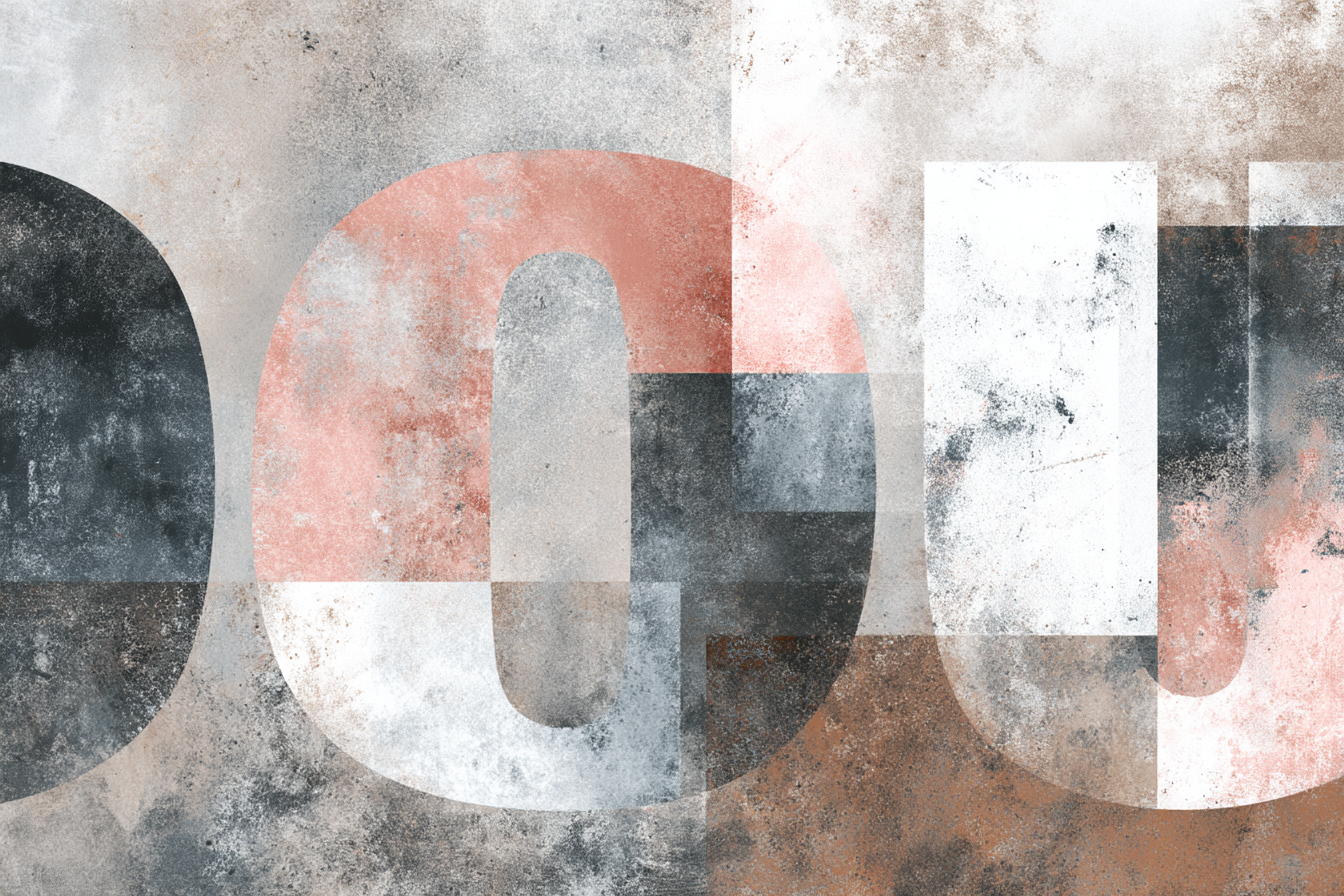 Abstraktes Design Graü Beige Rosa Hintergrund Kunst | Typografische Kunst | Kunstgattungen