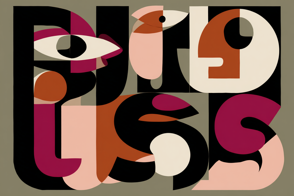 Abstraktes Design Uglineß Kunst Und Wahrnehmung | Typografische Kunst | Kunstgattungen