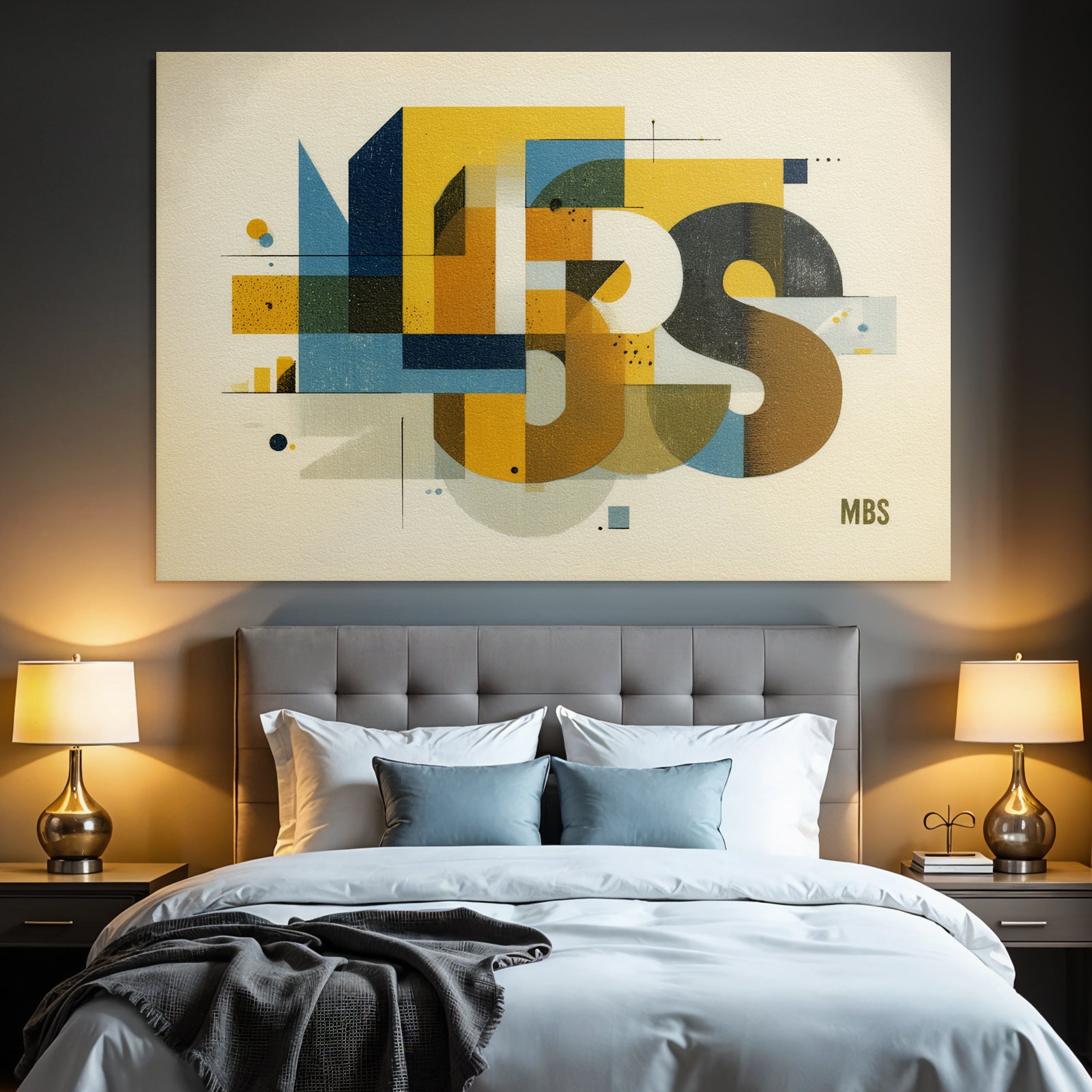 Abstraktes Graphikdesign Mit Zahlen Formen Mbs