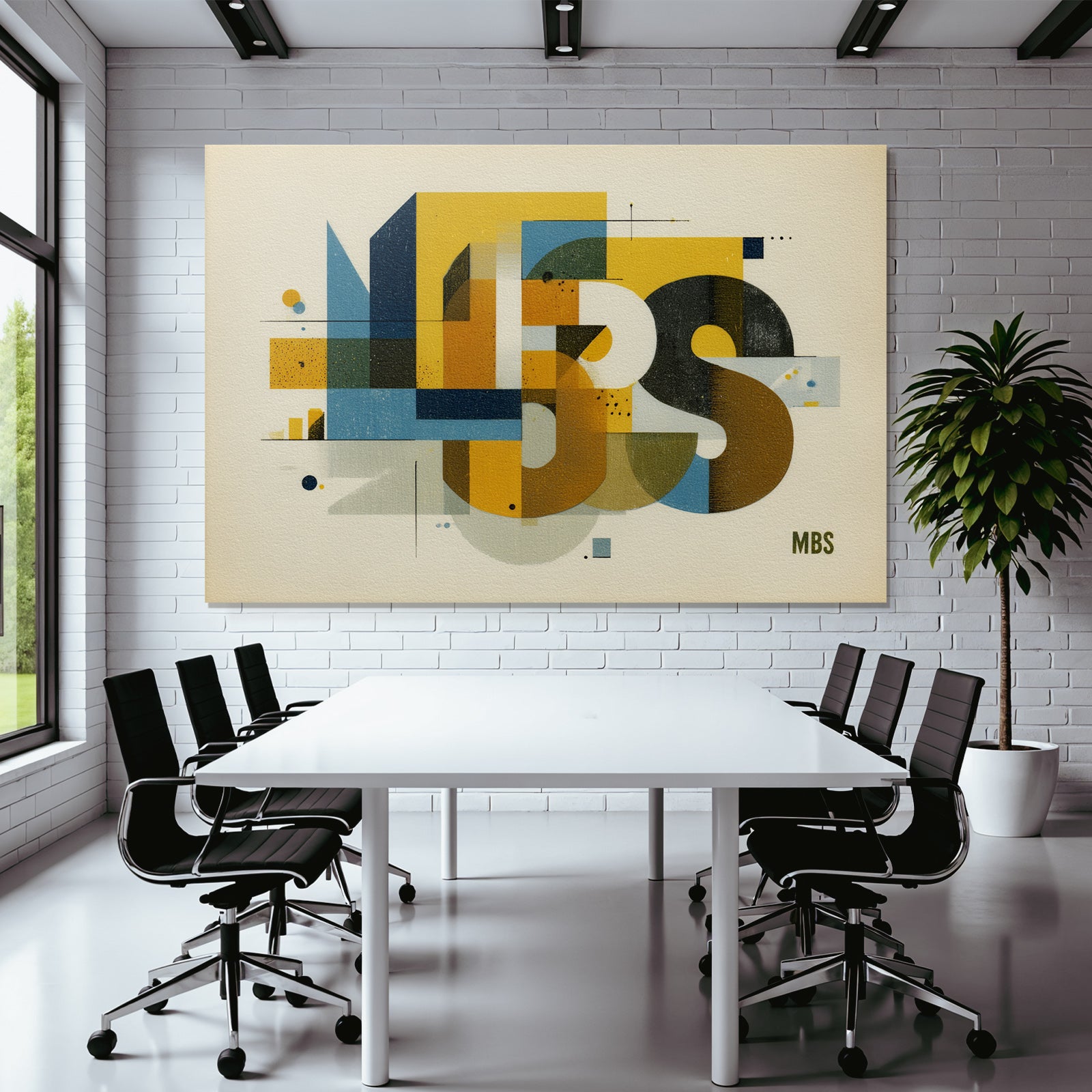 Abstraktes Graphikdesign Mit Zahlen Formen Mbs